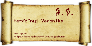 Herényi Veronika névjegykártya